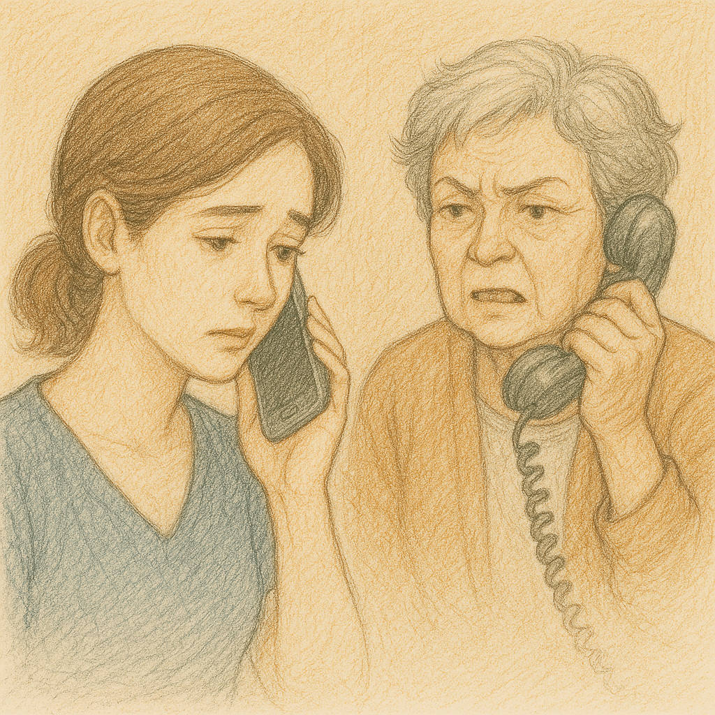 実母から早く迎えに来いとの電話