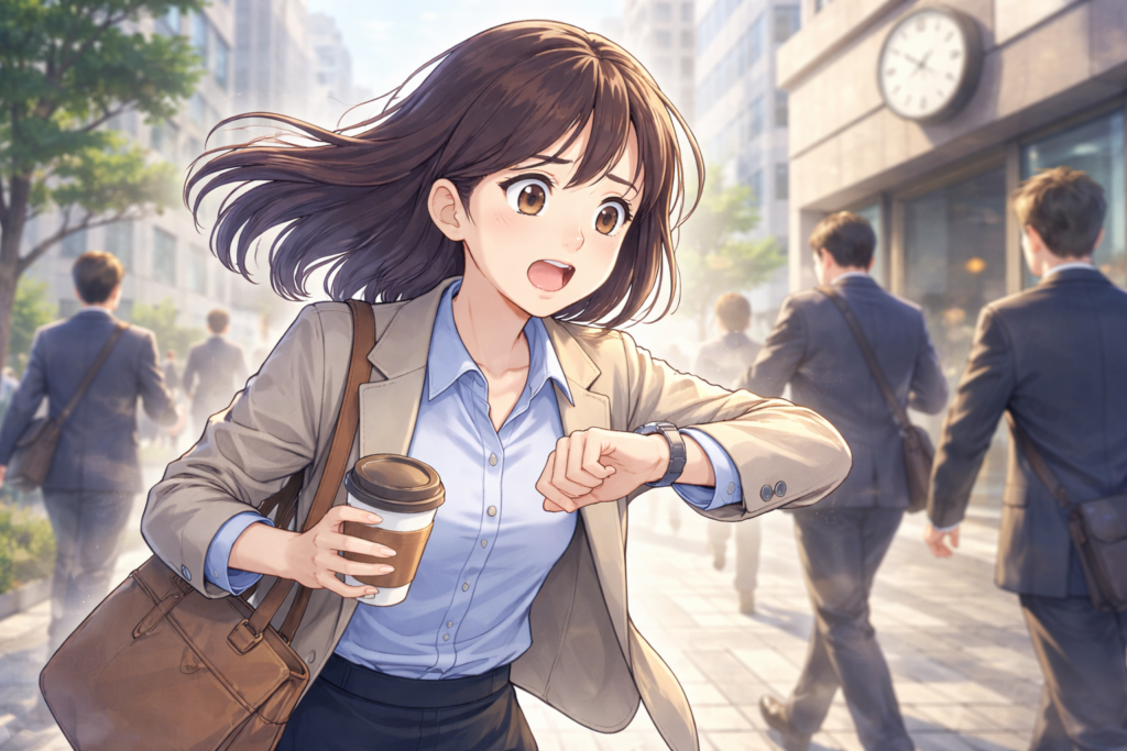 遅刻する夢の画像